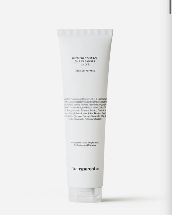 Transparent Lab Blemish Control BHA Cleanser Засіб для глибокого очищення зрілої шкіри та схильної до акне