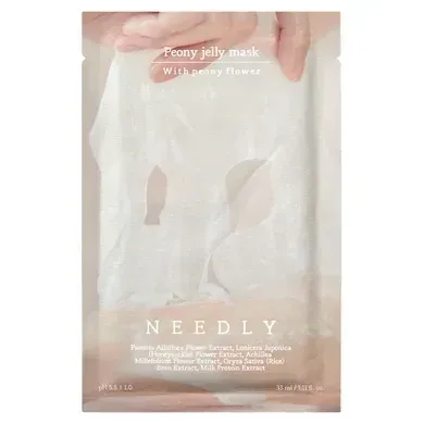 Освітлююча тканинна маска для обличчя Needly Peony Jelly Mask, 33 мл