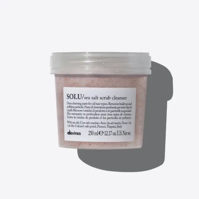 Davines – SOLU Sea Salt Scrub Cleanser Паста-скраб з морською сіллю для глибокого очищення шкіри голови та всіх типів волосся