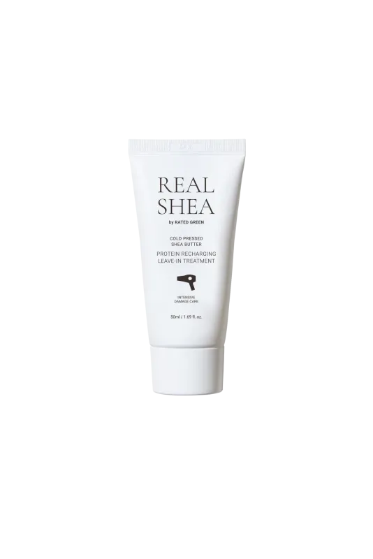 Термозахисний відновлюючий крем для волосся з маслом ши Rated Green  REAL SHEA COLD PRESSED SHEA BUTTER LEAVE-IN TREATMENT 