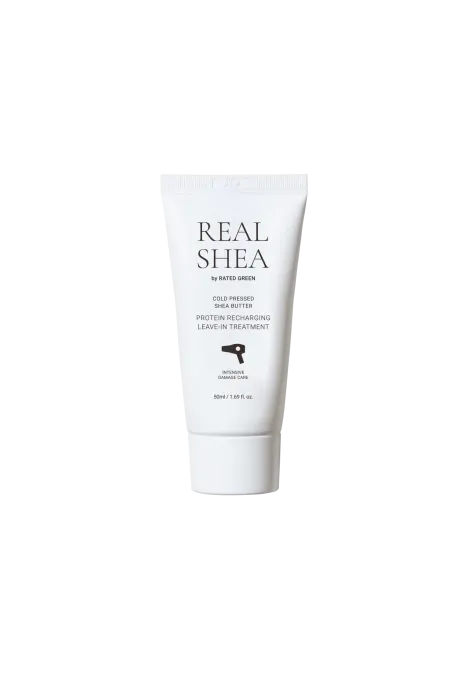 Термозахисний відновлюючий крем для волосся з маслом ши Rated Green  REAL SHEA COLD PRESSED SHEA BUTTER LEAVE-IN TREATMENT 