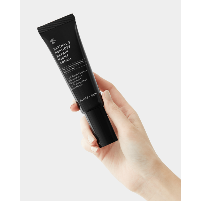 Allies of Skin – Нічний антивіковий крем з ретинолом  Retinal & Peptides Repair Night Cream