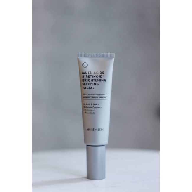 Allies of Skin – Нічний мультикислотний пілінг з ретинолом Multi Acids & Retinoid Brightening Sleeping Facial