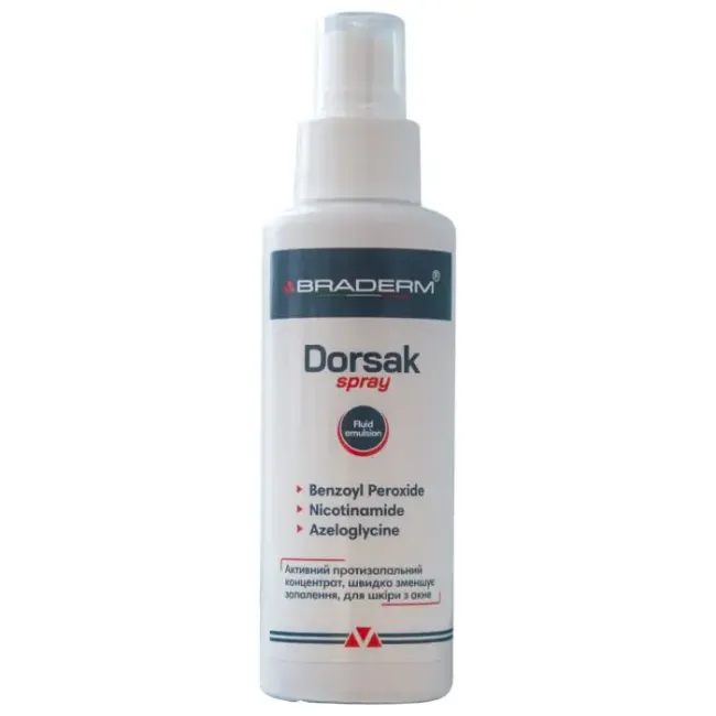 Braderm – Dorsak Spray Протизапальний спрей-концентрат для тіла