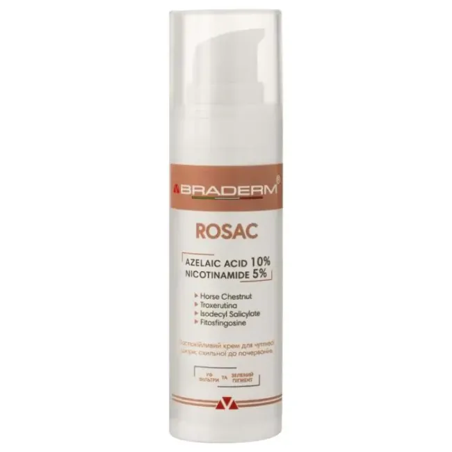 Braderm – Rosac Cream Заспокійливий крем для чутливої шкіри