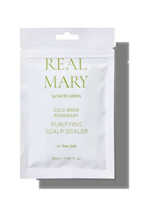Очищаюча маска саше для шкіри голови з морською сіллю Rated Green REAL MARY COLD BREWED ROSEMARY PURIFYING SCALP SCALER