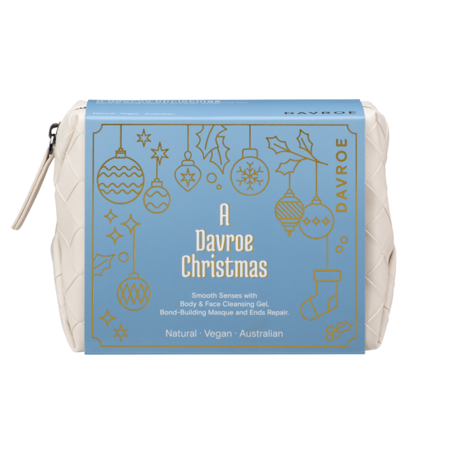 Дорожній набір Davroe Christmas Smooth Senses Davroe Smooth Senses М'якше, блискуче та здоровіше волосся.