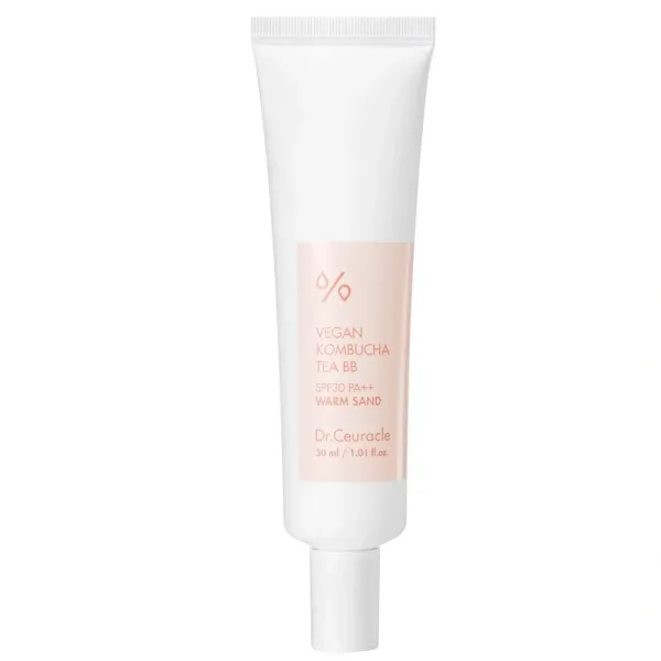 Веганський тональний ВВ-крем з екстрактом комбучі Dr.Ceuracle Vegan Kombucha Tea BB Cream Warm Sand, 30 мл