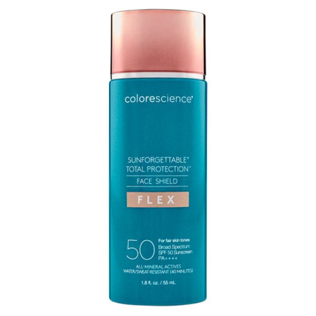 Colorescience Сонцезахисний крем для обличчя з адаптивними пігментами SPF 50 - Sunforgettable Total Protection Face Shield Flex SPF 50 -  Tan | Засмага