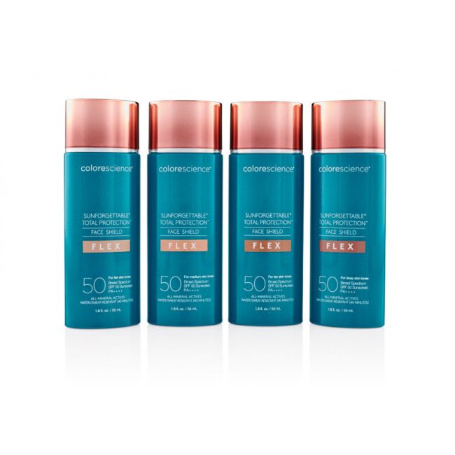 Colorescience Сонцезахисний крем для обличчя з адаптивними пігментами SPF 50 - Sunforgettable Total Protection Face Shield Flex SPF 50 -  Tan | Засмага