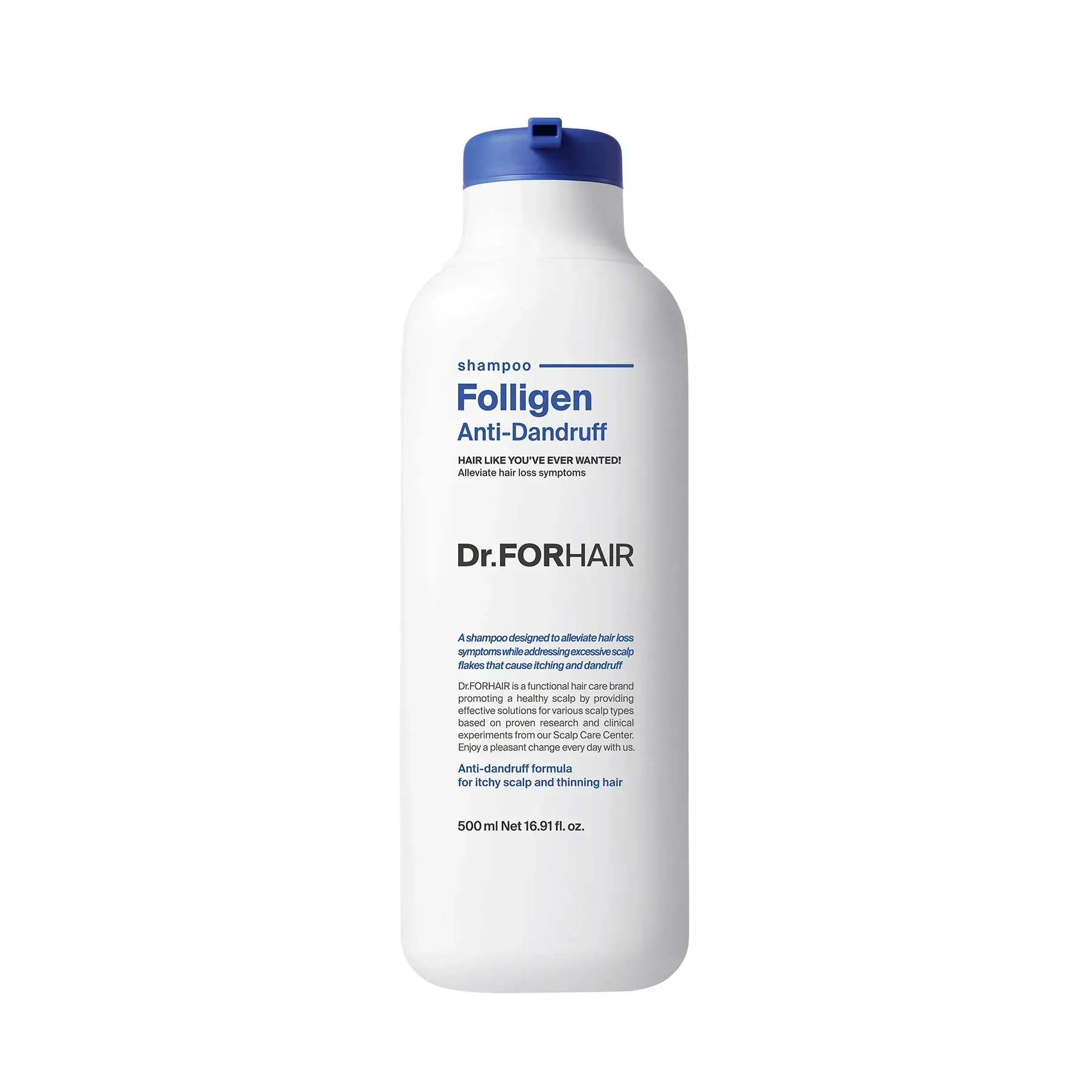 Шампунь проти лупи для ослабленого волосся Dr.FORHAIR Folligen Anti-Dandruff Shampoo, 500мл