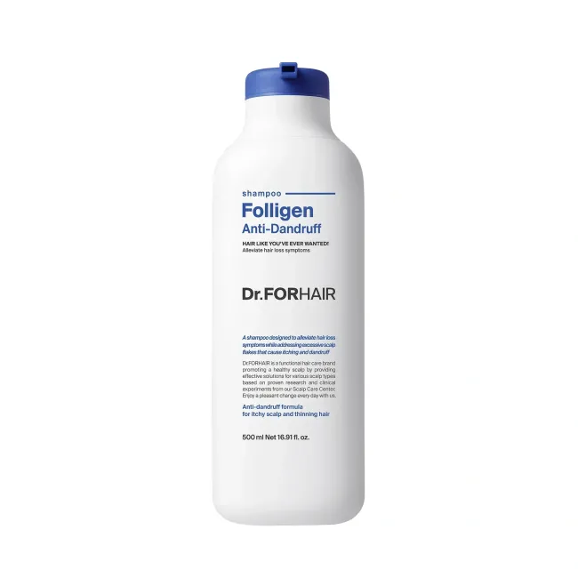 Шампунь проти лупи для ослабленого волосся Dr.FORHAIR Folligen Anti-Dandruff Shampoo, 500мл
