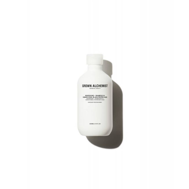 Grown Alchemist Nourishing Shampoo 0.6: Damask Rose, Black Pepper, Sage Шампунь для живлення волосся Дамаська Троянда, Чорний Перець, Шавлія