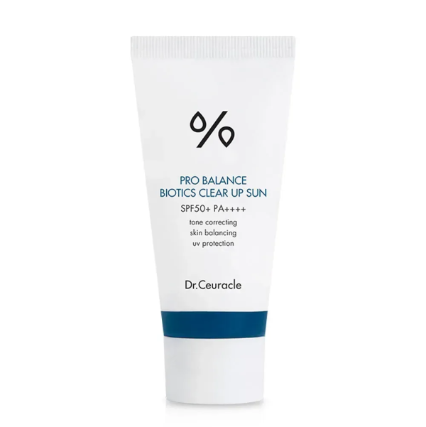 Сонцезахисний освітлюючий крем з пробіотиками Dr.Ceuracle Pro Balance Biotics Clear Up Sun SPF 50+ PA++++