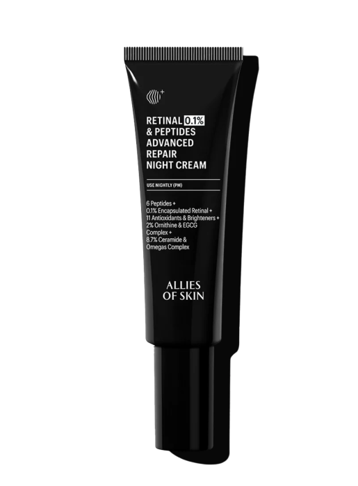 Allies of Skin Крем нічний антивіковий з ретиналем 0.1% Retinal & Peptides Advanced Repair Night Cream 48ml