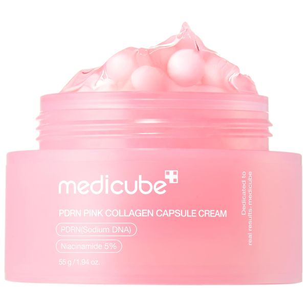 Medicube Капсульний крем з ПДРН для освітлення пігментації та сяйва шкіри PDRN Pink Collagen Capsule Cream, 55 г