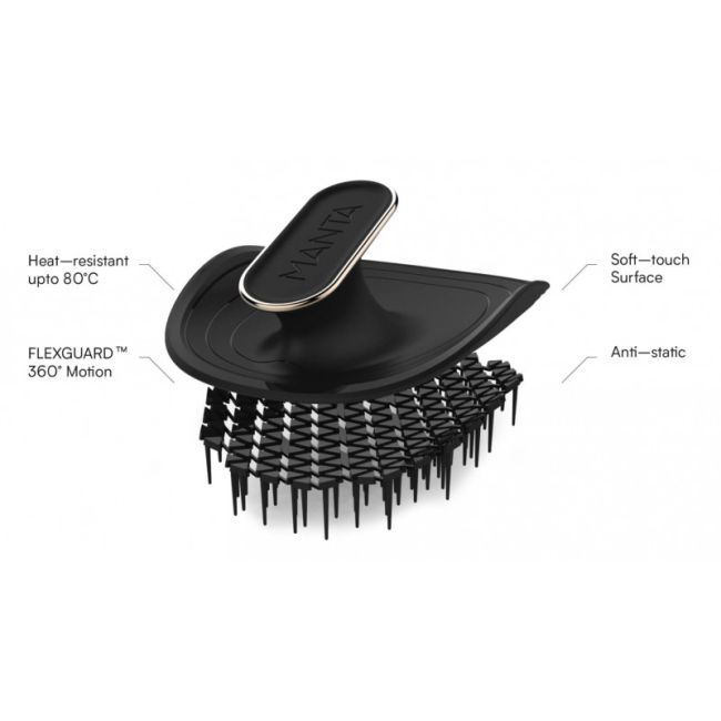 Manta Brush Black/Gold Щітка для волосся чорна