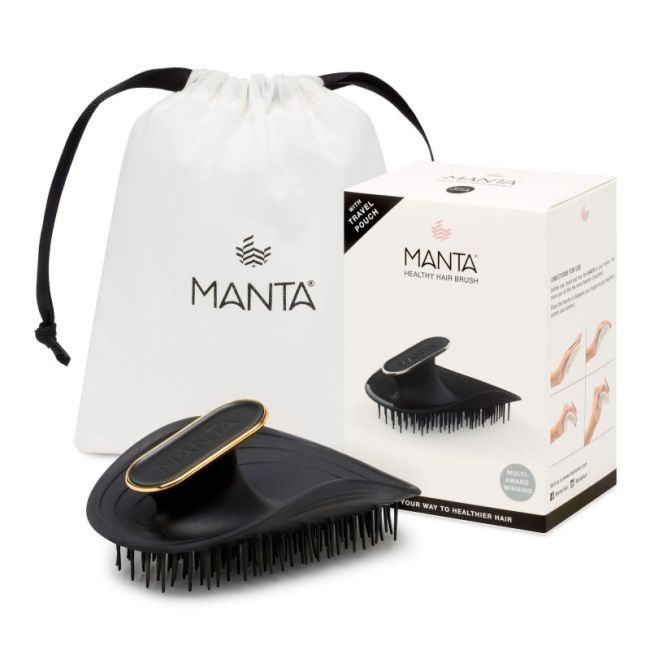 Manta Brush Black/Gold Щітка для волосся чорна