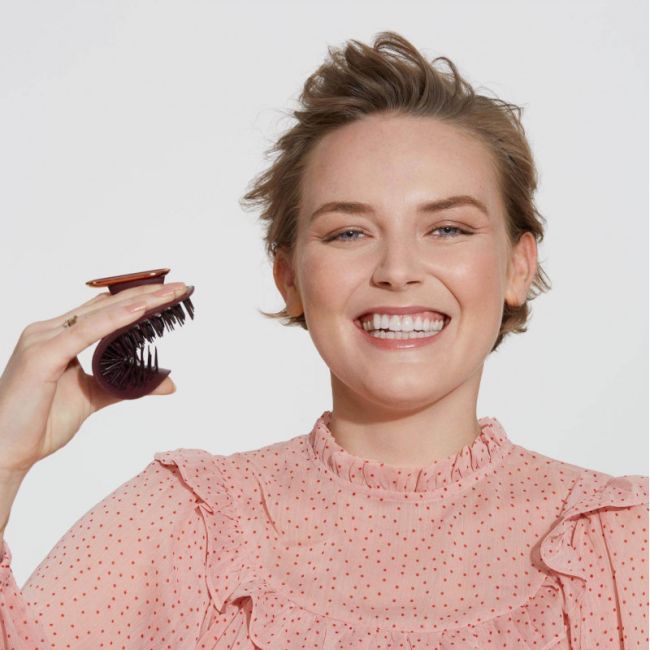 Manta Brush Burgundy/Rose Gold Щітка для волосся бургундія
