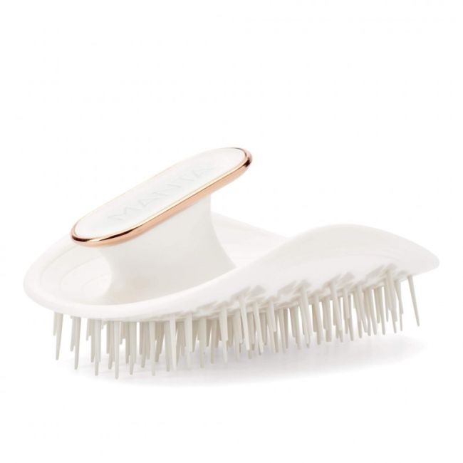 Manta Brush White/Rose Gold Щітка для волосся біла