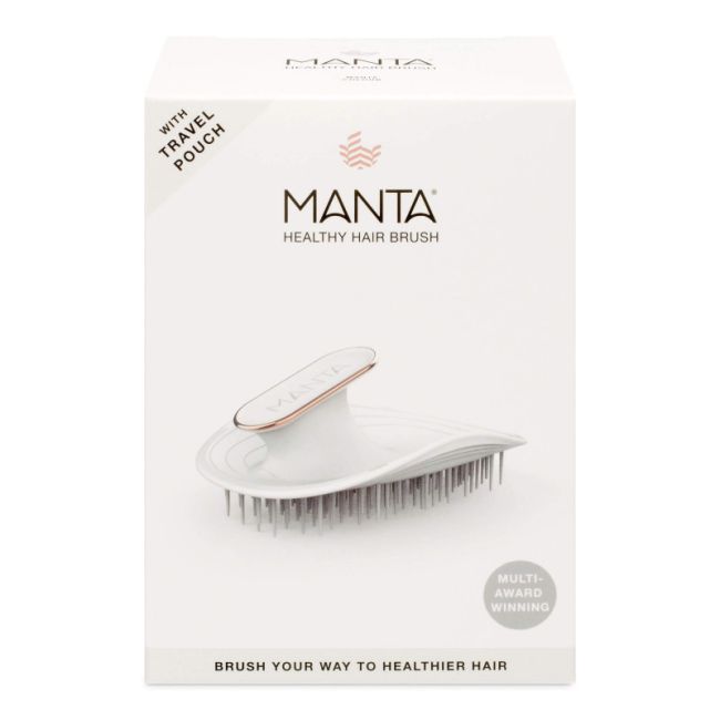 Manta Brush White/Rose Gold Щітка для волосся біла