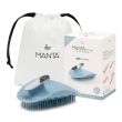 Manta Mirror Brush Blue Щітка для волосся з дзеркалом блакитна