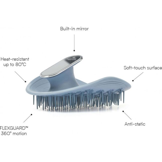 Manta Mirror Brush Blue Щітка для волосся з дзеркалом блакитна