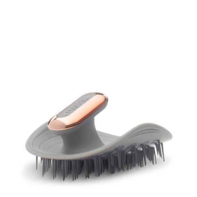 Manta Pulse Brush Grey Масажна щітка для волосся сіра з тримачем