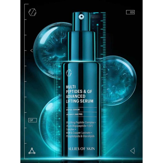 Allies of Skin – Мультипептидна сироватка з ефектом ліфтингу Multi Peptides & GF Advanced Lifting Serum