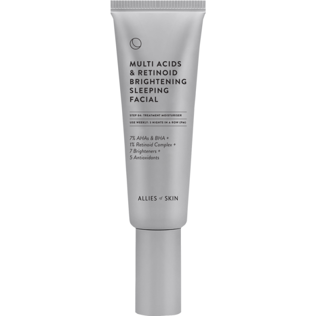 Allies of Skin – Нічний мультикислотний пілінг з ретинолом Multi Acids & Retinoid Brightening Sleeping Facial