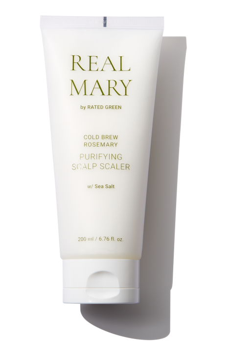 Очищаюча маска для шкіри голови з морською сіллю Rated Green  REAL MARY COLD BREWED ROSEMARY PURIFYING SCALP SCALER 