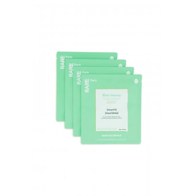 RARE Paris Box of 5 Élixir Intense Nourishing Face Mask Набір з п'яти поживних масок для обличчя з гіалуроновою кислотою та скваланом