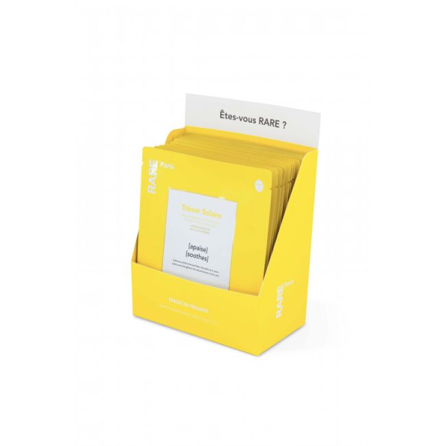 RARE Paris Box of 5 Trésor Solaire Soothing Face Mask Набір з п'яти заспокійливих масок для обличчя з Вітаміном Е та екстрактом арніки
