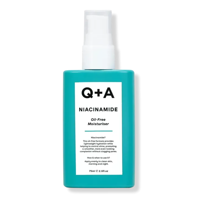 Q+A – Niacinamide Oil-Free Moisturiser – Зволожуючий крем для обличчя з ніацинамідом без вмісту олії