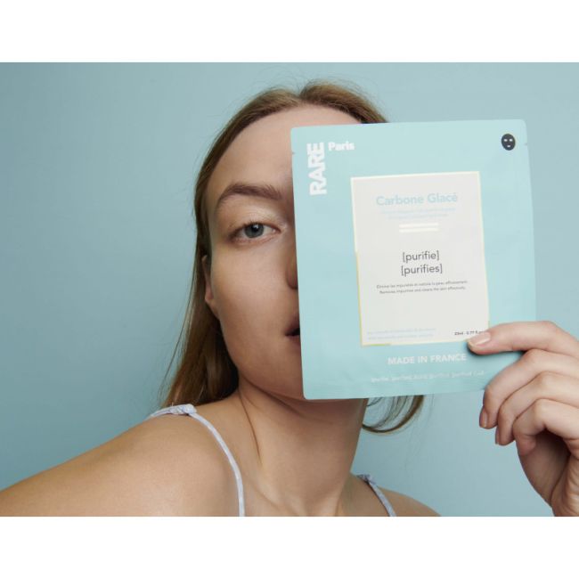 RARE Paris Carbone Glacé Purifying Face Mask Очищувальна маска для обличчя з гамамелісом та екстрактом мальви