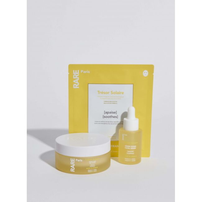 RARE Paris Box of 5 Trésor Solaire Soothing Face Mask Набір з п'яти заспокійливих масок для обличчя з Вітаміном Е та екстрактом арніки