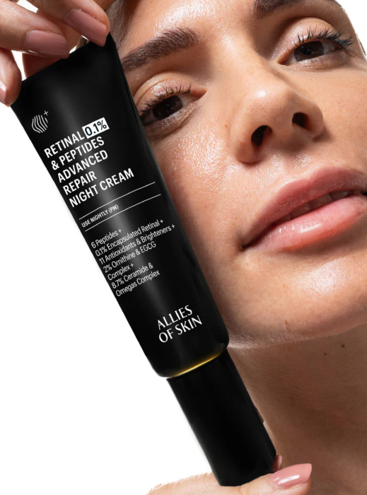 Allies of Skin Крем нічний антивіковий з ретиналем 0.1% Retinal & Peptides Advanced Repair Night Cream 48ml