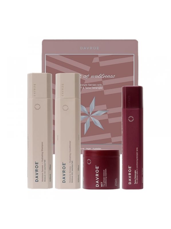 Davroe – Christmas Moisture Senses Quad Pack – Набір продуктів для волосся "Зволоження"
