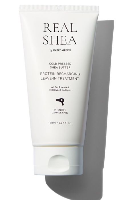 Термозахисний відновлюючий крем для волосся з маслом ши Rated Green  REAL SHEA COLD PRESSED SHEA BUTTER LEAVE-IN TREATMENT 