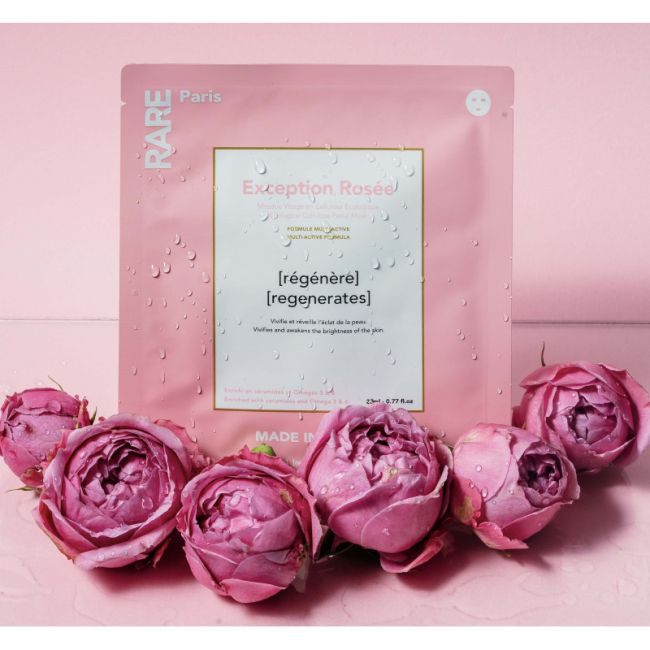 RARE Paris Box of 5 Exception Rosée Regenerating Face Mask Набір з п'яти відновлюючих масок для обличчя з церамідами, Омега 3 та 6