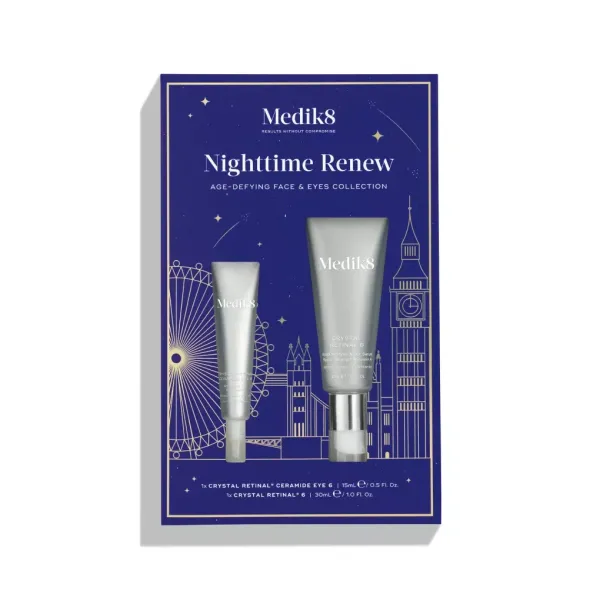 Medik8 Nighttime Renew Age-Defying Face and Eyes Collection Лімітований антивіковий набір для шкіри обличчя та шкіри навколо очей з ретинолом