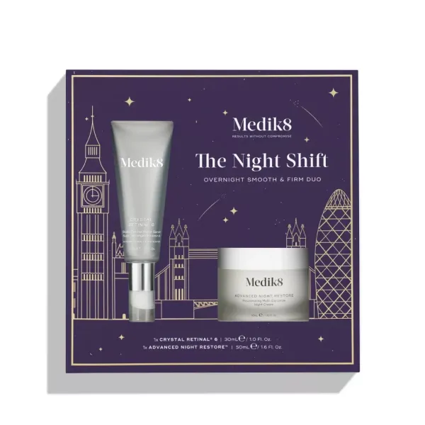 Medik8 The Night Shift Overnight Smooth and Firm Duo Лімітований набір для нічного догляду за шкірою