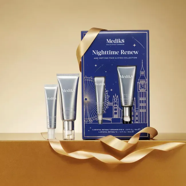 Medik8 Nighttime Renew Age-Defying Face and Eyes Collection Лімітований антивіковий набір для шкіри обличчя та шкіри навколо очей з ретинолом