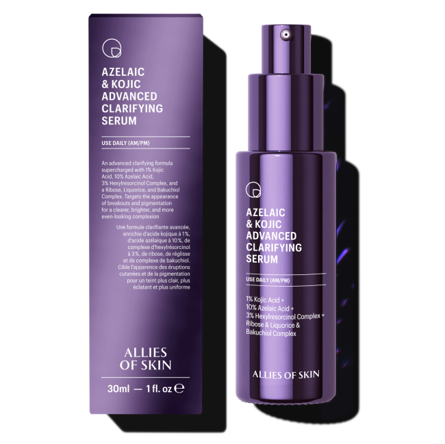 Allies of Skin – Сироватка освітлююча з азелаїновою кислотою Azelaic & Kojic Advanced Clarifying Serum